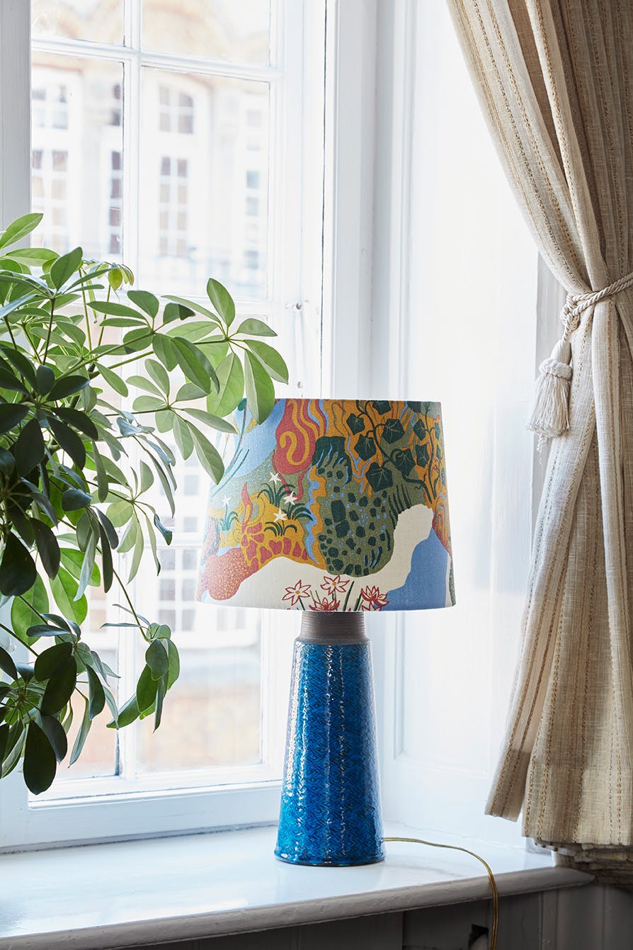 sararantzau220611 Bordlampe mønstret lampeskjerm